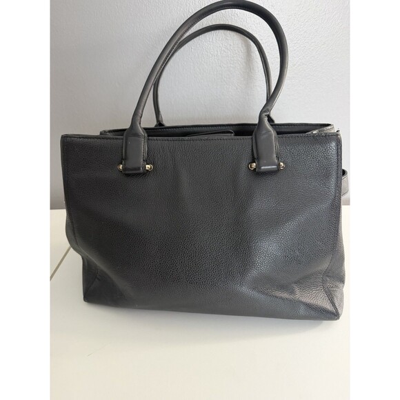 Coach Swagger Carryall Satchel Shoulder Bag Black Pebbled Leather Handbag - Picture 3 of 16